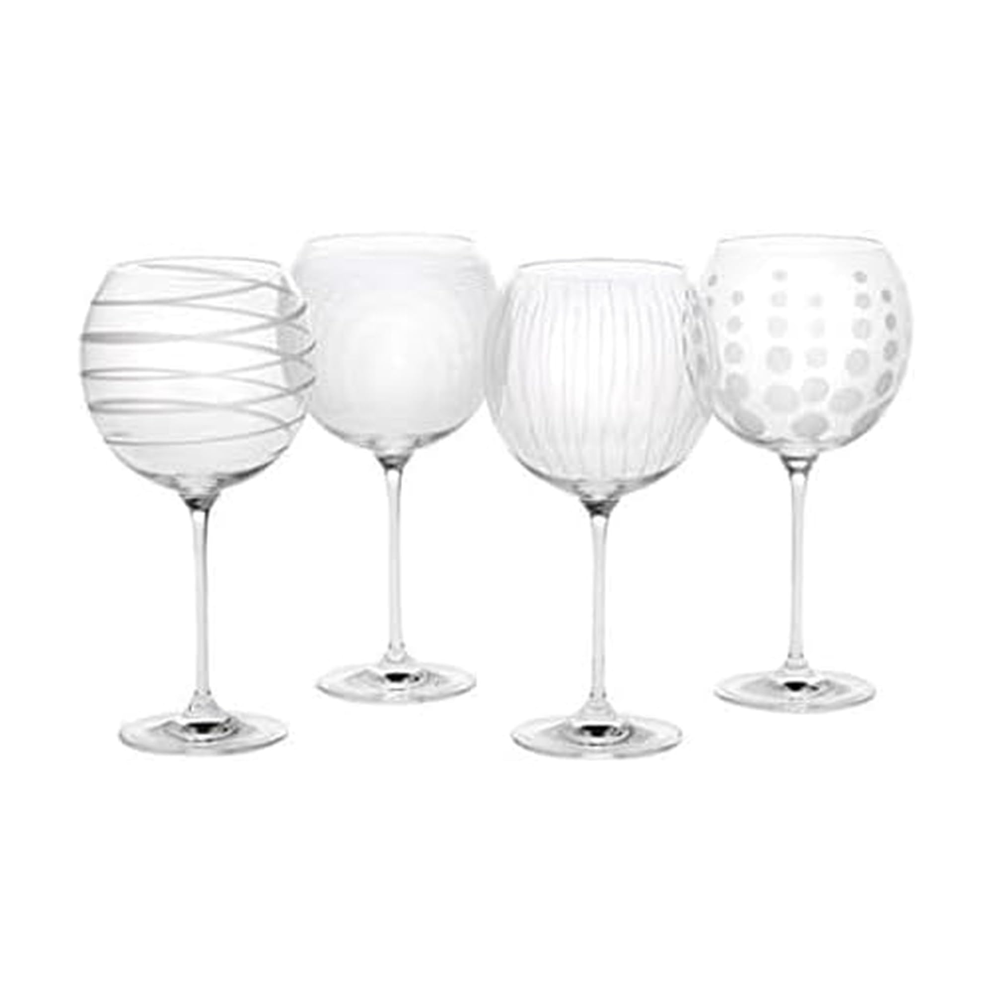 Mikasa Cheers White Wine Glasses Set of 4,Balloon Goblet Wine