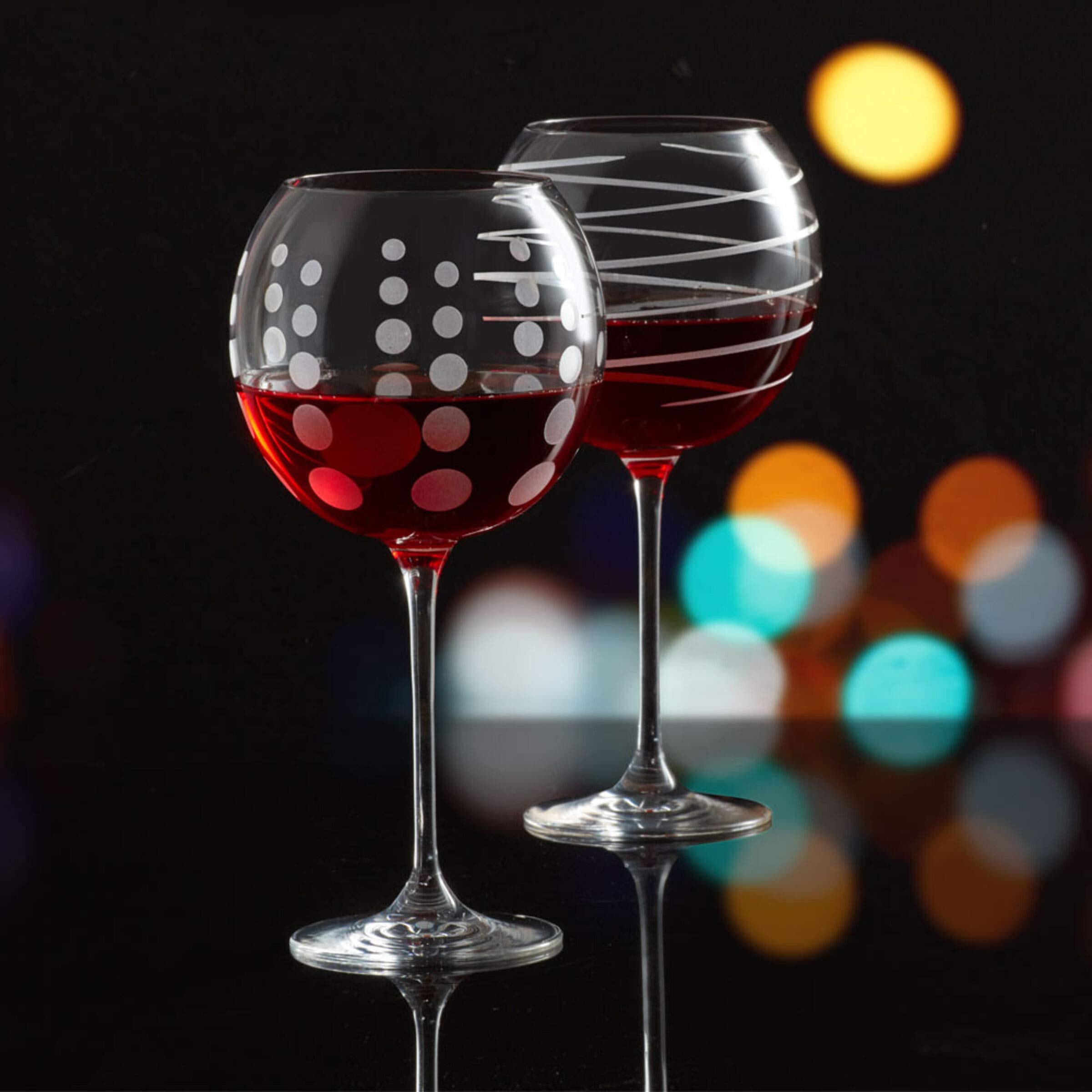 Mikasa Cheers White Wine Glasses Set of 4,Balloon Goblet Wine