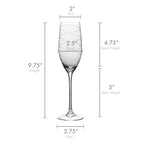 Mikiasa Cheers Set of 4 Platinum Rim Champagne Flutes, 8 Ounce