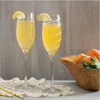 Mikiasa Cheers Set of 4 Platinum Rim Champagne Flutes, 8 Ounce