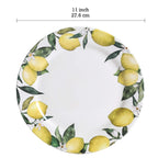 Mikiasa Bico Lemon Dreams Dinner Plates Set of 4, 11 In Ceramic Plates