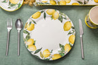 Mikiasa Bico Lemon Dreams Dinner Plates Set of 4, 11 In Ceramic Plates