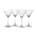 Mikiasa Cheers 10-Ounce Martini Glasses, Set of 4,