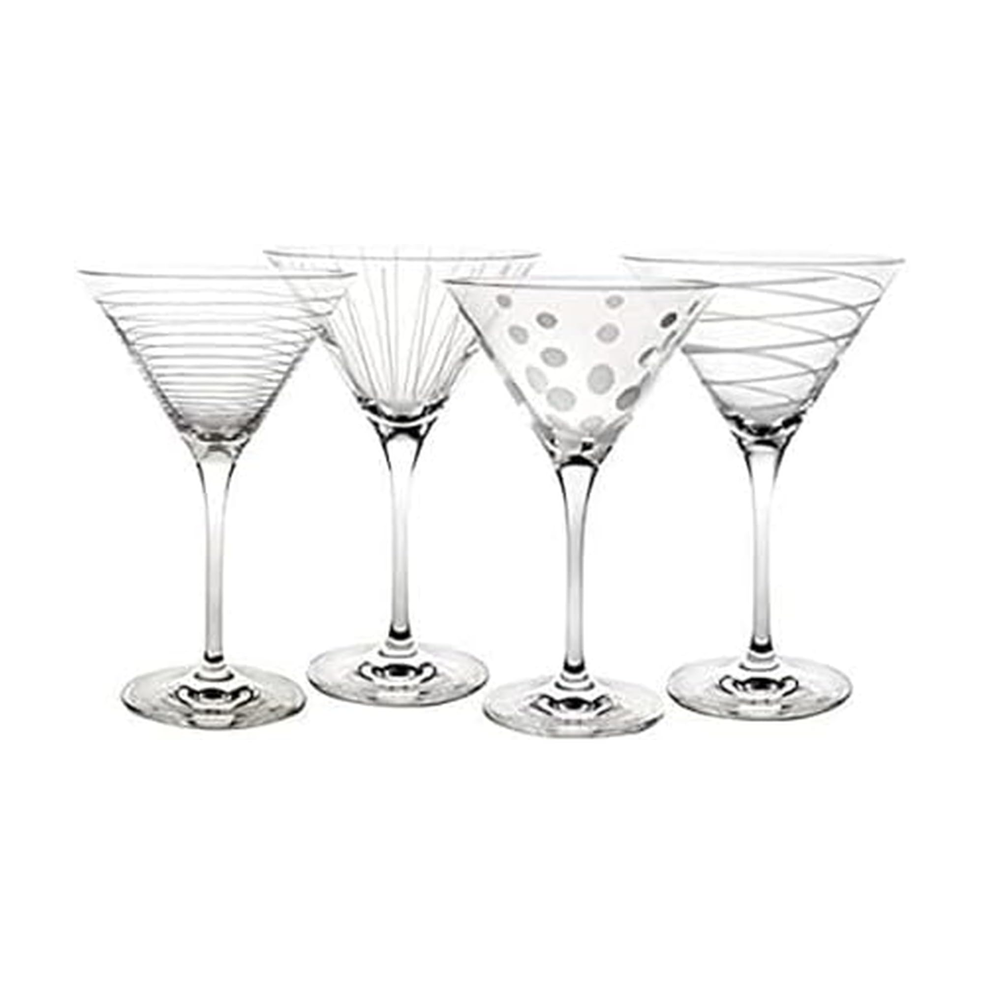 Mikiasa Cheers 10-Ounce Martini Glasses, Set of 4,