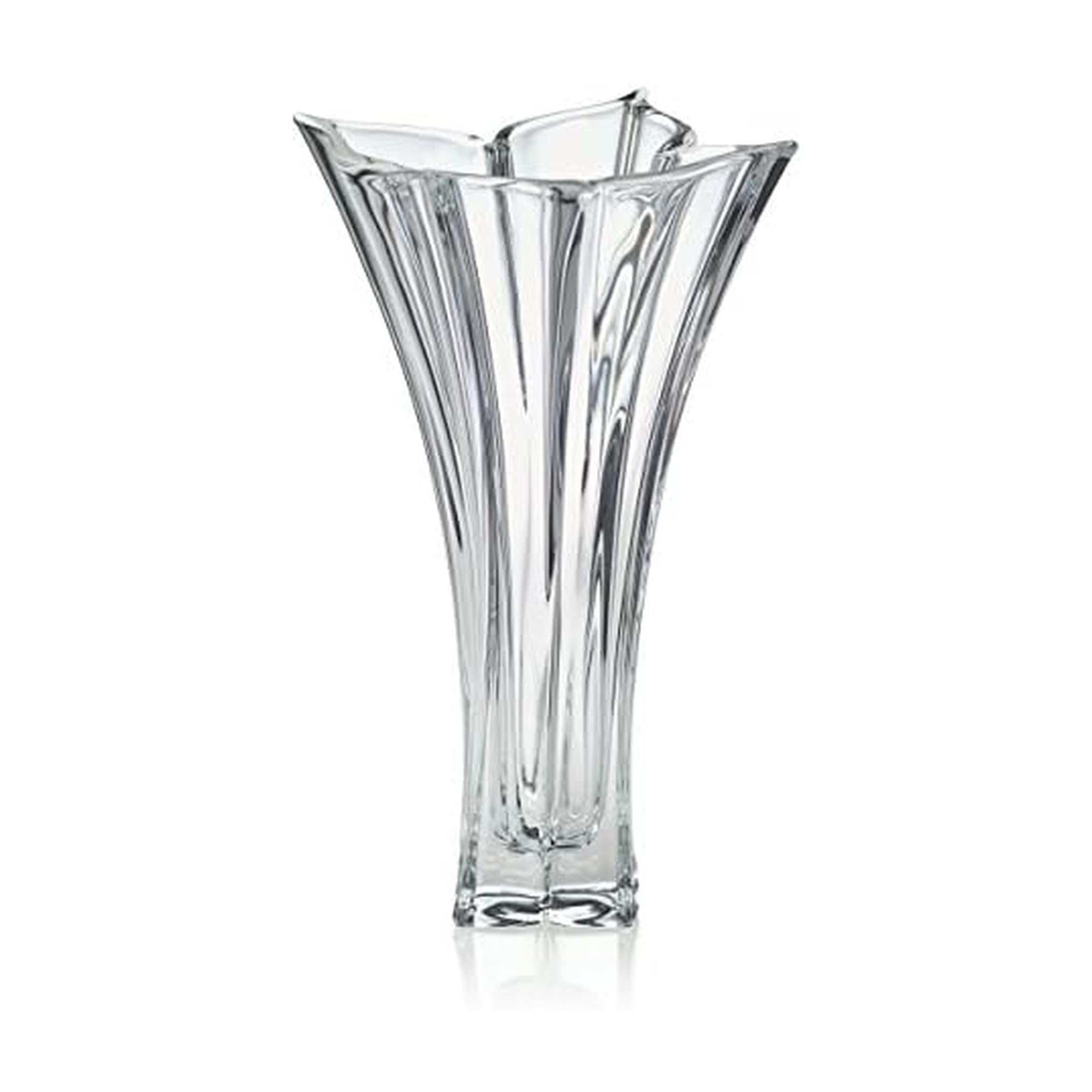 Mikiasa Florale Crystal Vase, 14"