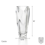 Mikiasa Cassia Crystal Glass Vase, 12 Inch