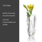 Mikiasa Cassia Crystal Glass Vase, 12 Inch