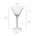Mikiasa Cheers 10-Ounce Martini Glasses, Set of 4,