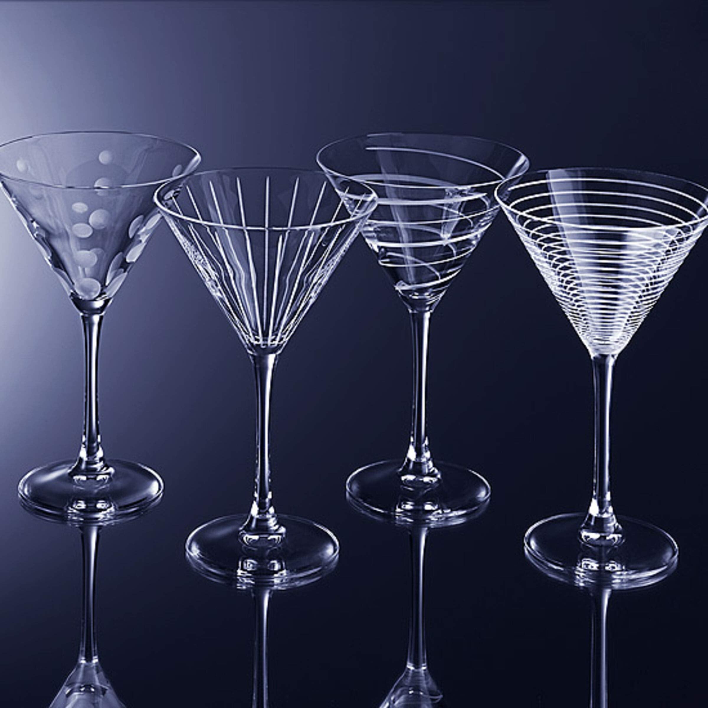 Mikiasa Cheers 10-Ounce Martini Glasses, Set of 4,