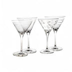 Mikiasa Cheers 10-Ounce Martini Glasses, Set of 4,