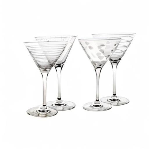 Mikiasa Cheers 10-Ounce Martini Glasses, Set of 4,