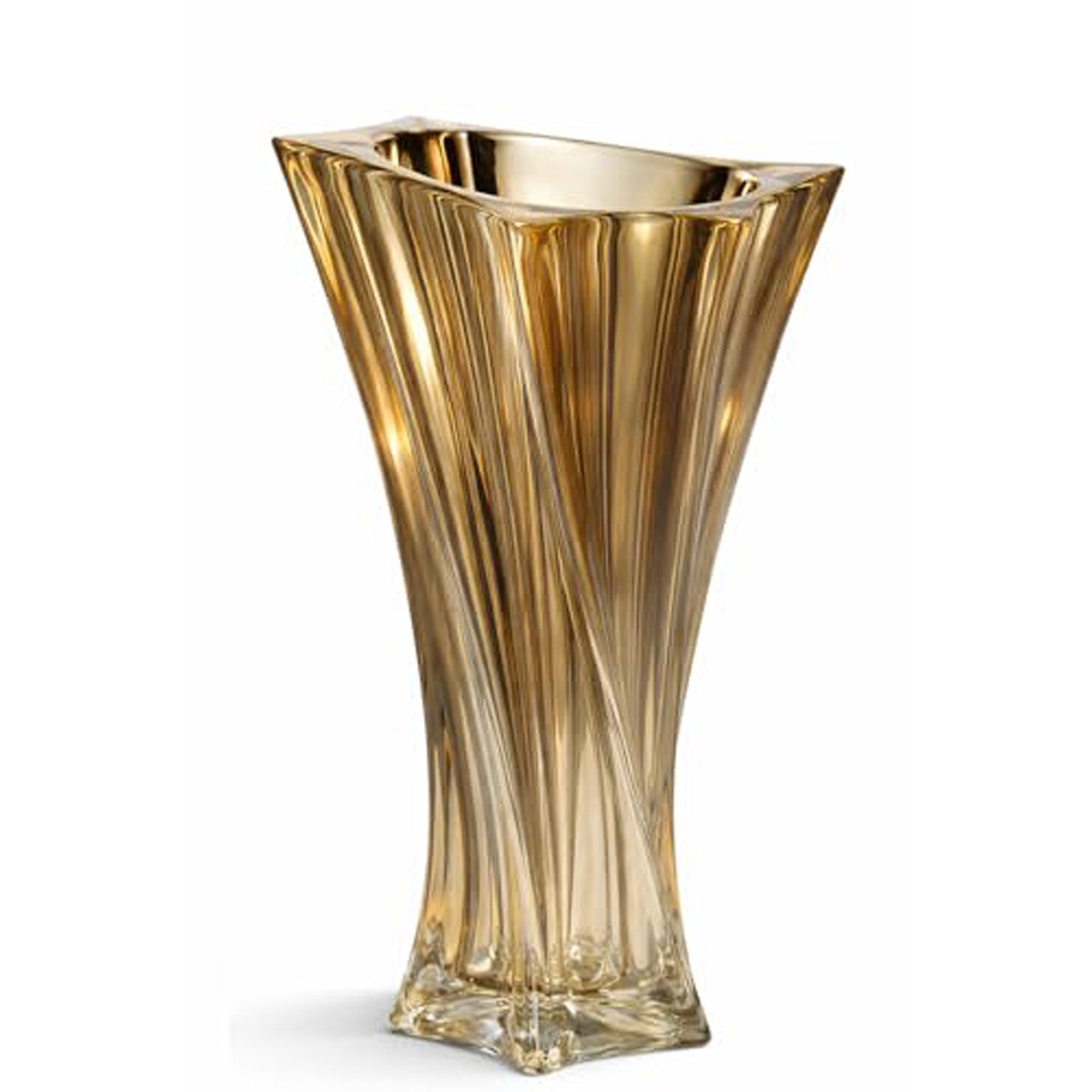 Mikiasa Heavy Crystal Vase for Flowers with Weighted Bottom, 9.8″