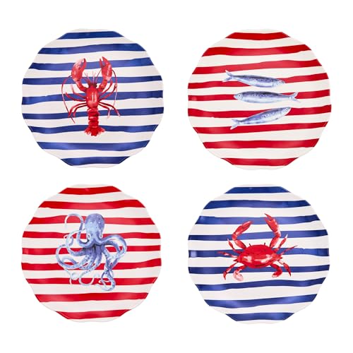 Mikiasa Bico Lemon Dreams Dinner Plates Set of 4, 11 In Ceramic Plates