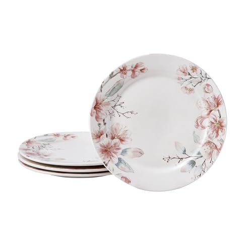 Mikiasa Bico Lemon Dreams Dinner Plates Set of 4, 11 In Ceramic Plates