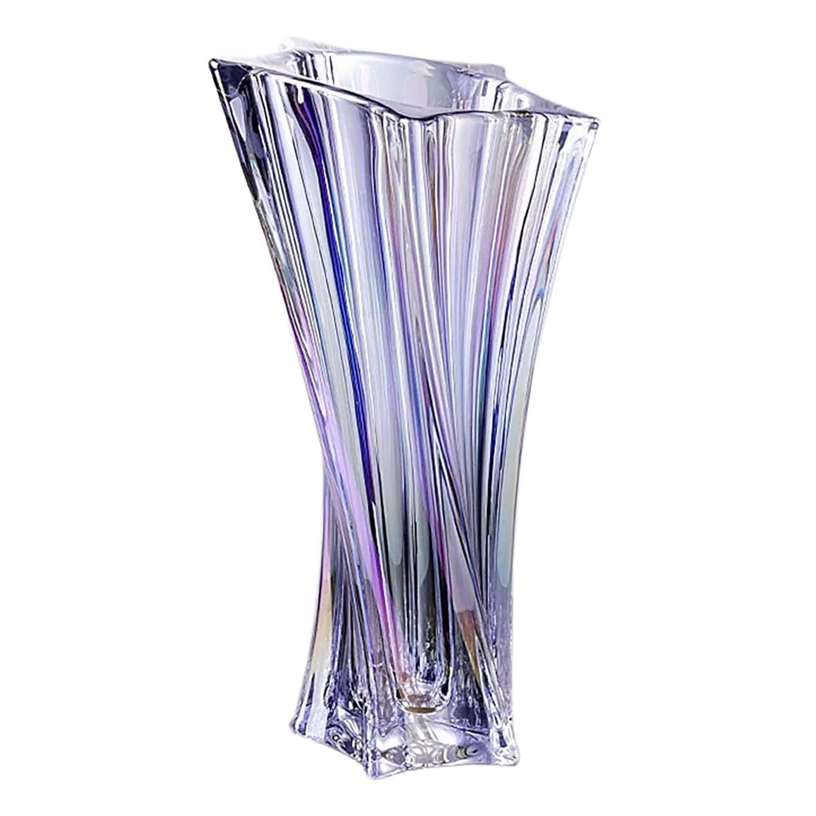 Mikiasa Heavy Crystal Vase for Flowers with Weighted Bottom, 9.8″