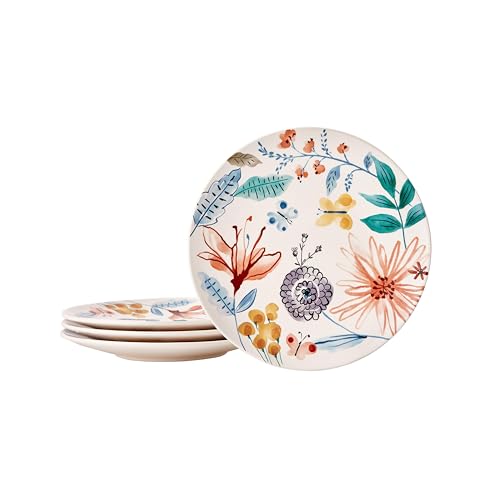 Mikiasa Bico Lemon Dreams Dinner Plates Set of 4, 11 In Ceramic Plates