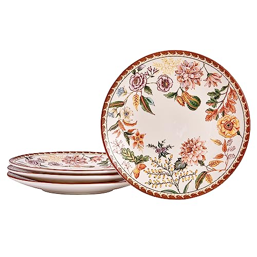Mikiasa Bico Lemon Dreams Dinner Plates Set of 4, 11 In Ceramic Plates