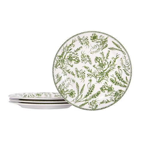 Mikiasa Bico Lemon Dreams Dinner Plates Set of 4, 11 In Ceramic Plates