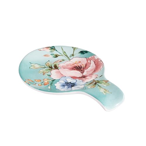 Mikiasa Bico Lemon Dreams Ceramic Spoon Rest for Stove Top, Kitchen Holder