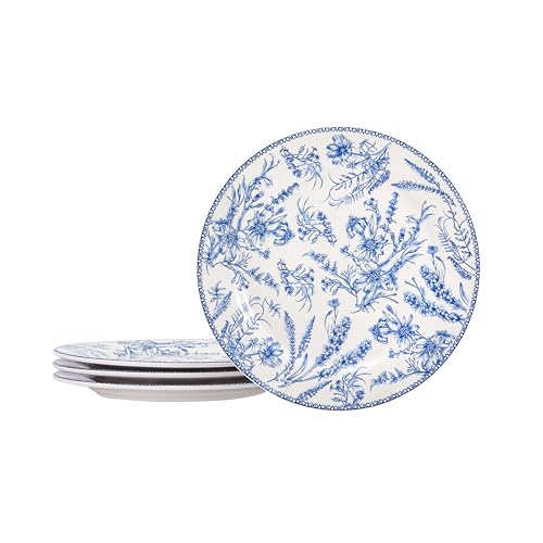 Mikiasa Bico Lemon Dreams Dinner Plates Set of 4, 11 In Ceramic Plates
