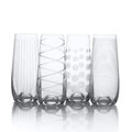 Mikiasa Cheers Stemless Flutes, 7.5 Oz - Clear, Set of 4