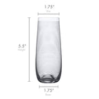 Mikiasa Cheers Stemless Flutes, 7.5 Oz - Clear, Set of 4