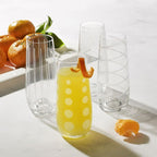 Mikiasa Cheers Stemless Flutes, 7.5 Oz - Clear, Set of 4