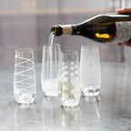 Mikiasa Cheers Stemless Flutes, 7.5 Oz - Clear, Set of 4