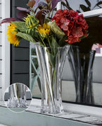 Mikiasa Heavy Crystal Vase for Flowers with Weighted Bottom, 9.8″