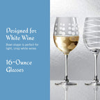 Mikasa Cheers White Wine Glasses Set of 4, White Wine Glass